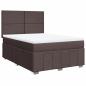 Preview: Boxspringbett mit Matratze Dunkelbraun 160x200 cm Stoff