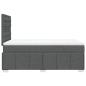 Preview: Boxspringbett mit Matratze Dunkelgrau 120x200 cm Stoff
