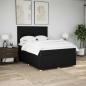 Preview: Boxspringbett mit Matratze Schwarz 140x190 cm Stoff