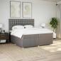 Preview: Boxspringbett mit Matratze Taupe 200x200 cm Stoff