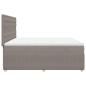 Preview: Boxspringbett mit Matratze Taupe 200x200 cm Stoff