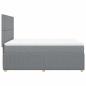 Preview: Boxspringbett mit Matratze Hellgrau 140x190 cm Stoff