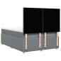 Preview: Boxspringbett mit Matratze Hellgrau 140x190 cm Stoff