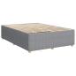 Preview: Boxspringbett mit Matratze Hellgrau 140x190 cm Stoff