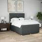 Preview: Boxspringbett mit Matratze Dunkelgrau 140x190 cm Stoff