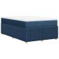 Preview: Boxspringbett mit Matratze Blau 120x200 cm Stoff