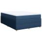 Preview: Boxspringbett mit Matratze Blau 160x200 cm Stoff