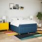 Preview: Boxspringbett mit Matratze Blau 160x200 cm Stoff