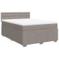 Preview: Boxspringbett mit Matratze Taupe 160x200 cm Stoff