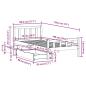 Preview: Massivholzbett ohne Matratze Wachsbraun 75x190 cm Kiefernholz