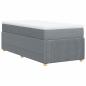 Preview: Boxspringbett mit Matratze Hellgrau 90x200 cm Stoff