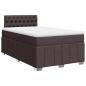 Preview: Boxspringbett mit Matratze Dunkelbraun 120x200 cm Stoff