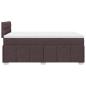 Preview: Boxspringbett mit Matratze Dunkelbraun 120x200 cm Stoff