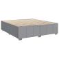 Preview: Boxspringbett mit Matratze Hellgrau 180x200 cm Stoff