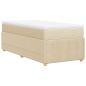 Preview: Boxspringbett mit Matratze Creme 100x200 cm Stoff