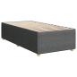 Preview: Bettgestell ohne Matratze Dunkelgrau 100x200 cm Stoff