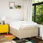 Preview: Boxspringbett mit Matratze Creme 120x190 cm Stoff