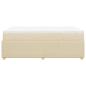 Preview: Boxspringbett mit Matratze Creme 120x190 cm Stoff