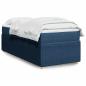 Preview: ARDEBO.de - Boxspringbett mit Matratze Blau 90x200 cm Stoff