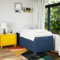Preview: Boxspringbett mit Matratze Blau 90x200 cm Stoff