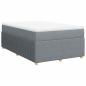 Preview: Boxspringbett mit Matratze Hellgrau 120x190 cm Stoff