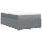 Preview: Boxspringbett mit Matratze Hellgrau 120x190 cm Stoff