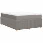 Preview: Boxspringbett mit Matratze Taupe 160x200 cm Stoff