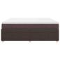 Preview: Boxspringbett mit Matratze Dunkelbraun 200x200 cm Stoff
