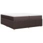 Preview: Boxspringbett mit Matratze Dunkelbraun 200x200 cm Stoff