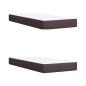 Preview: Boxspringbett mit Matratze Dunkelbraun 200x200 cm Stoff