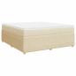 Preview: ARDEBO.de - Boxspringbett mit Matratze Creme 180x200 cm Stoff