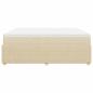 Preview: Boxspringbett mit Matratze Creme 180x200 cm Stoff