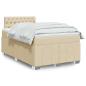 Preview: ARDEBO.de - Boxspringbett mit Matratze Creme 120x200 cm Stoff