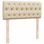 Preview: Boxspringbett mit Matratze Creme 120x200 cm Stoff