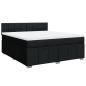 Preview: Boxspringbett mit Matratze Schwarz 180x200 cm Stoff