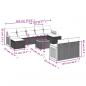 Preview: ARDEBO.de - 10-tlg. Garten-Sofagarnitur mit Kissen Schwarz Poly Rattan