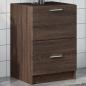 Preview: ARDEBO.de - Waschbeckenunterschrank Braun Eichen-Optik 40x37x59 cm