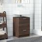 Preview: Waschbeckenunterschrank Braun Eichen-Optik 40x37x59 cm