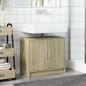 Preview: Waschbeckenunterschrank Sonoma-Eiche 63x29x55 cm Holzwerkstoff