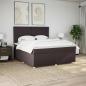 Preview: Boxspringbett mit Matratze Dunkelbraun 180x200 cm Stoff