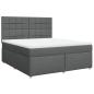 Preview: Boxspringbett mit Matratze Dunkelgrau 180x200 cm Stoff