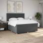 Preview: Boxspringbett mit Matratze Dunkelgrau 180x200 cm Stoff