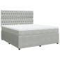 Preview: Boxspringbett mit Matratze Hellgrau 180x200 cm Samt
