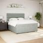 Preview: Boxspringbett mit Matratze Hellgrau 180x200 cm Samt