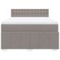 Preview: Boxspringbett mit Matratze Taupe 160x200 cm Stoff