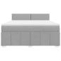 Preview: Boxspringbett mit Matratze Hellgrau 180x200 cm Stoff