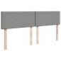 Preview: Boxspringbett mit Matratze Hellgrau 180x200 cm Stoff