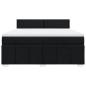 Preview: Boxspringbett mit Matratze Schwarz 180x200 cm Stoff