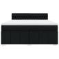 Preview: Boxspringbett mit Matratze Schwarz 180x200 cm Stoff