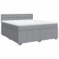Preview: Boxspringbett mit Matratze Hellgrau 180x200 cm Stoff